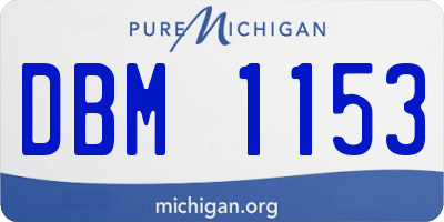 MI license plate DBM1153