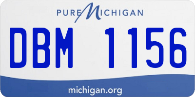 MI license plate DBM1156