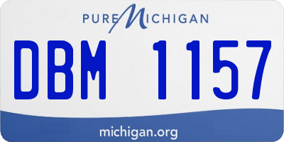 MI license plate DBM1157