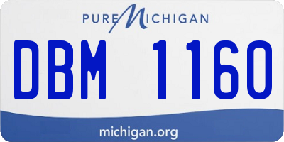 MI license plate DBM1160