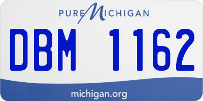 MI license plate DBM1162