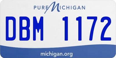 MI license plate DBM1172