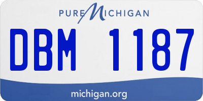 MI license plate DBM1187