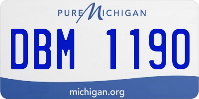 MI license plate DBM1190