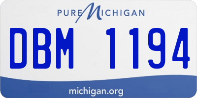 MI license plate DBM1194