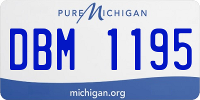 MI license plate DBM1195