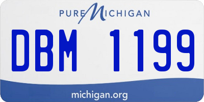 MI license plate DBM1199