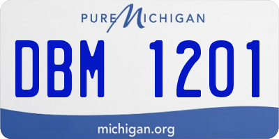 MI license plate DBM1201