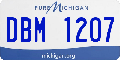 MI license plate DBM1207