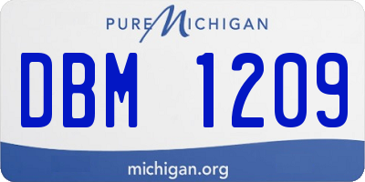 MI license plate DBM1209