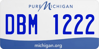 MI license plate DBM1222