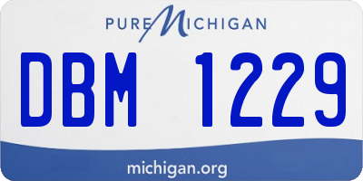 MI license plate DBM1229