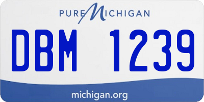 MI license plate DBM1239