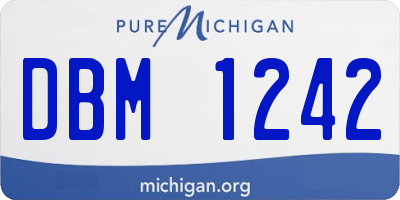 MI license plate DBM1242