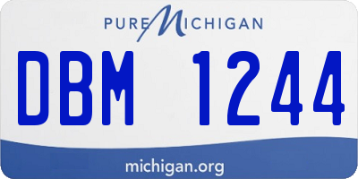 MI license plate DBM1244