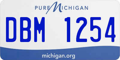 MI license plate DBM1254