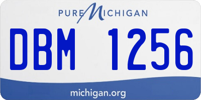 MI license plate DBM1256
