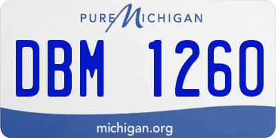 MI license plate DBM1260