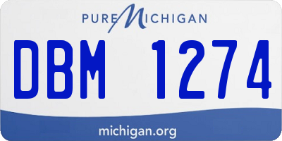 MI license plate DBM1274