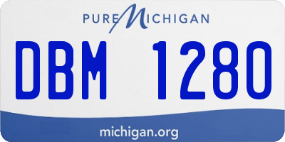 MI license plate DBM1280