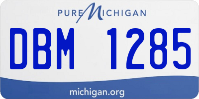 MI license plate DBM1285