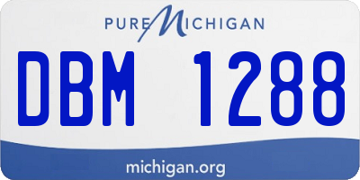 MI license plate DBM1288