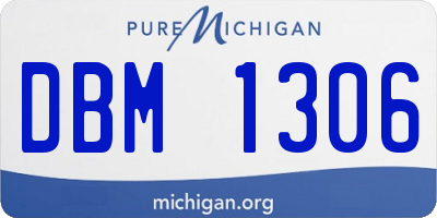 MI license plate DBM1306