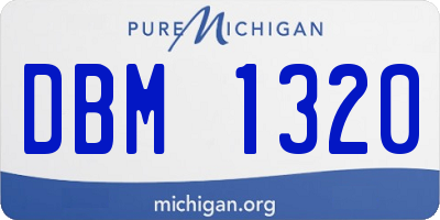 MI license plate DBM1320