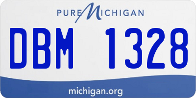 MI license plate DBM1328
