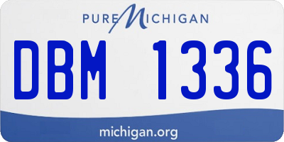 MI license plate DBM1336