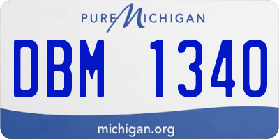 MI license plate DBM1340