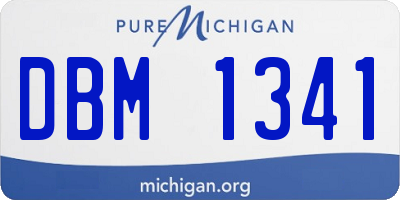 MI license plate DBM1341