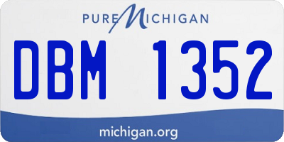 MI license plate DBM1352