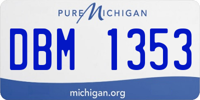 MI license plate DBM1353