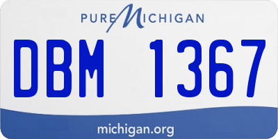 MI license plate DBM1367