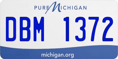 MI license plate DBM1372