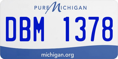 MI license plate DBM1378