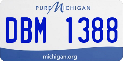 MI license plate DBM1388