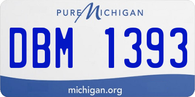 MI license plate DBM1393