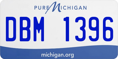 MI license plate DBM1396
