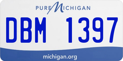 MI license plate DBM1397