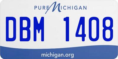 MI license plate DBM1408