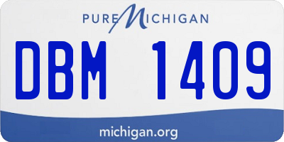 MI license plate DBM1409