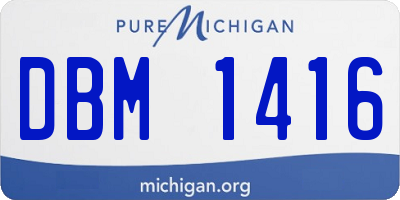 MI license plate DBM1416