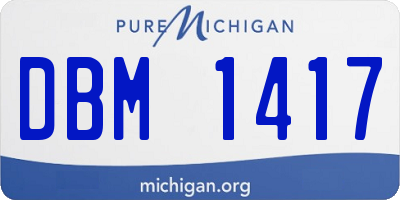 MI license plate DBM1417