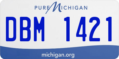 MI license plate DBM1421