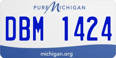 MI license plate DBM1424