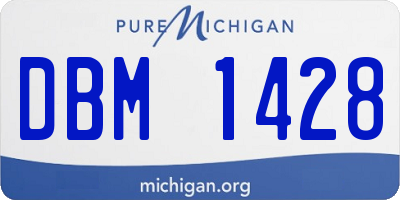 MI license plate DBM1428