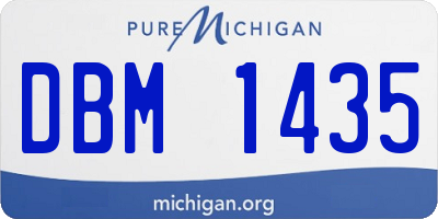 MI license plate DBM1435