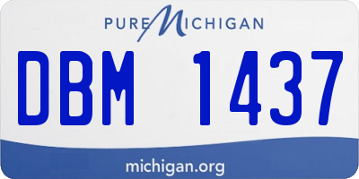 MI license plate DBM1437